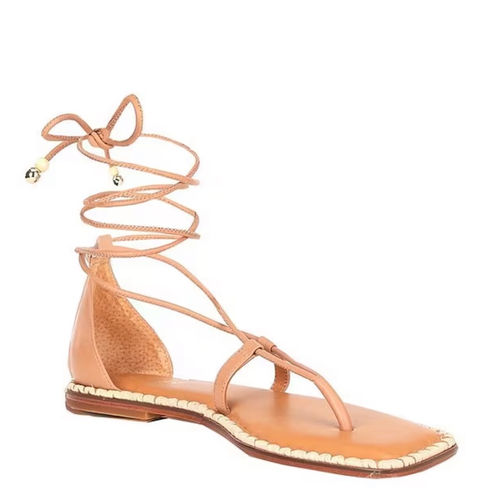 Antonio Melani
x The Nat Note Alhambra Leather Ankle Wrap Thong Sandals